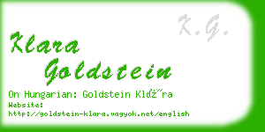 klara goldstein business card